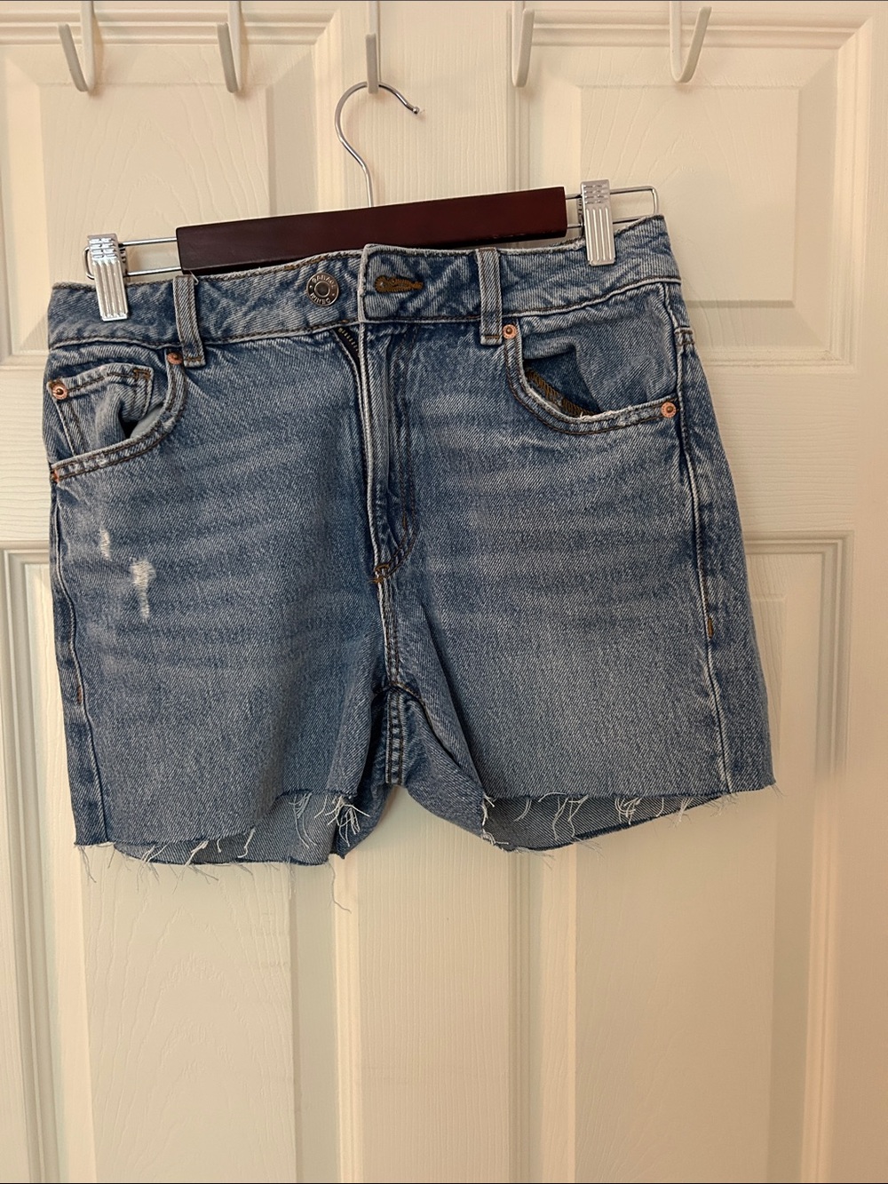 Garage Light Blue Denim Cutoff Shorts